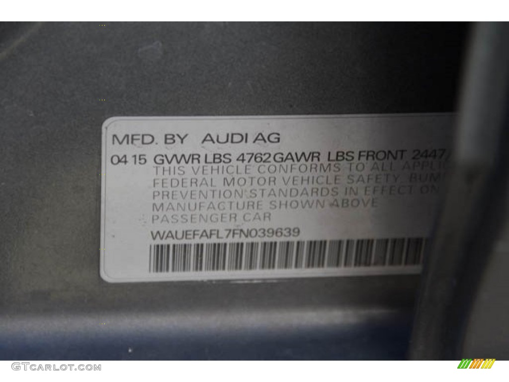 2015 A4 2.0T Premium Plus - Monsoon Gray Metallic / Black photo #31