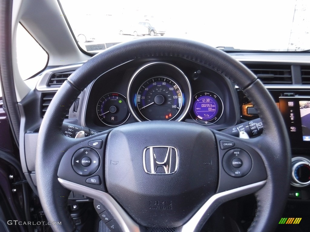 2017 Honda Fit EX-L Black Steering Wheel Photo #123380491