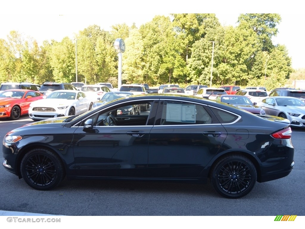 2014 Fusion SE EcoBoost - Dark Side / Charcoal Black photo #6