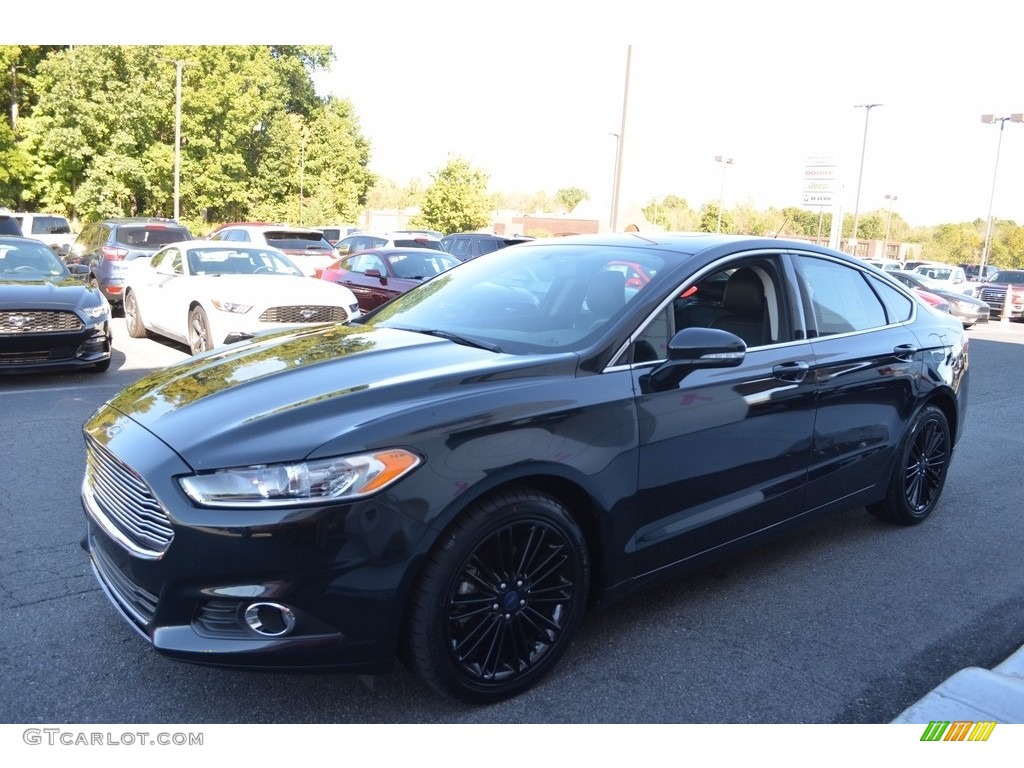 2014 Fusion SE EcoBoost - Dark Side / Charcoal Black photo #7