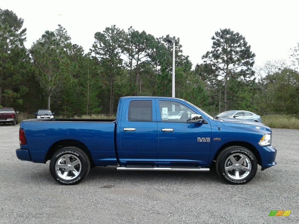 2018 1500 Express Quad Cab - Blue Streak Pearl / Black/Diesel Gray photo #6