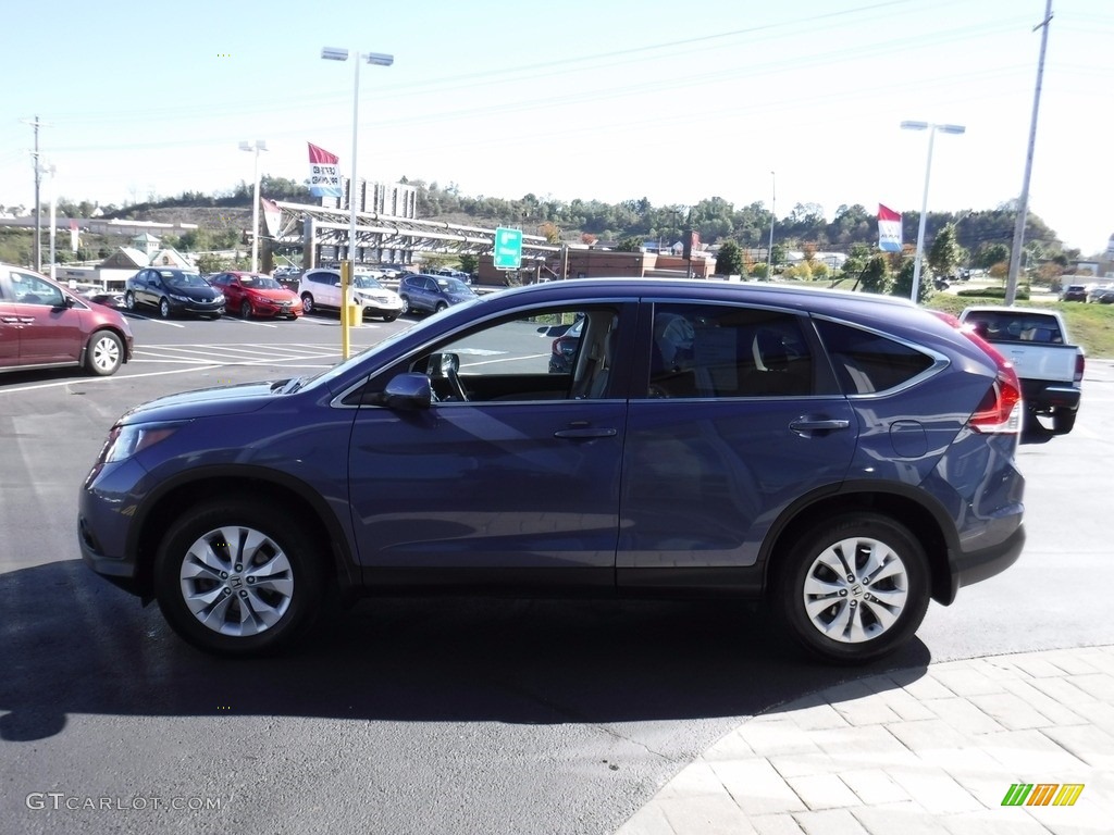 2014 CR-V EX-L AWD - Twilight Blue Metallic / Gray photo #7