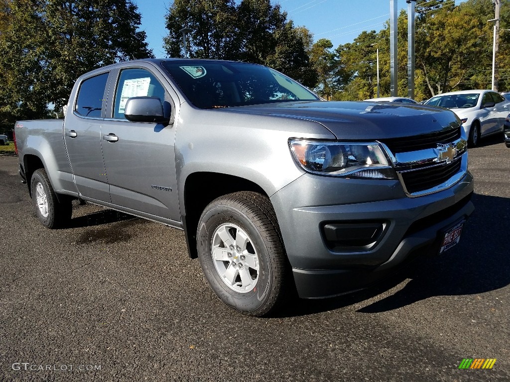 2018 Colorado WT Crew Cab 4x4 - Satin Steel Metallic / Jet Black/Dark Ash photo #1