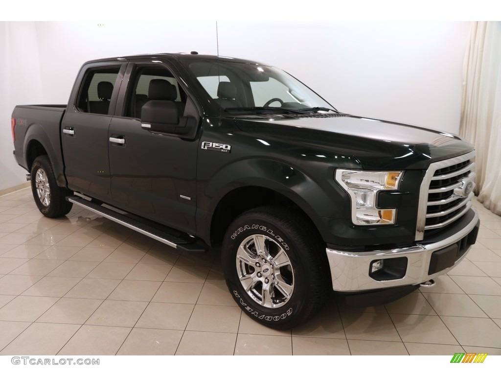 2015 F150 XLT SuperCrew 4x4 - Green Gem Metallic / Medium Earth Gray photo #1