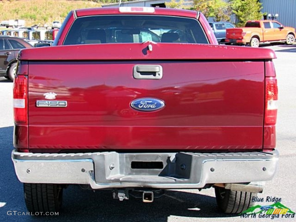 2006 F150 Lariat SuperCrew - Dark Toreador Red Metallic / Tan photo #5