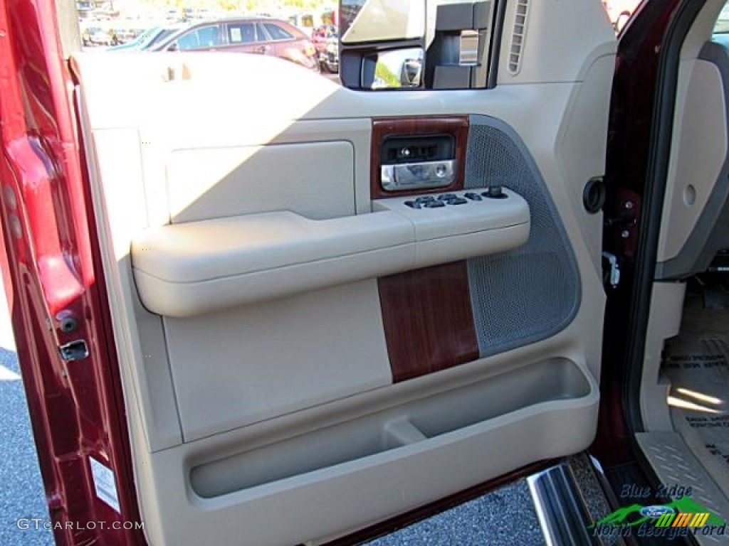 2006 F150 Lariat SuperCrew - Dark Toreador Red Metallic / Tan photo #10