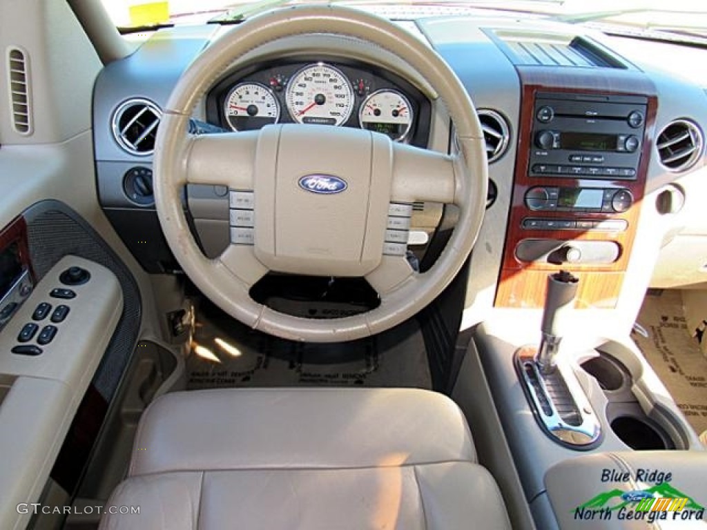 2006 F150 Lariat SuperCrew - Dark Toreador Red Metallic / Tan photo #16