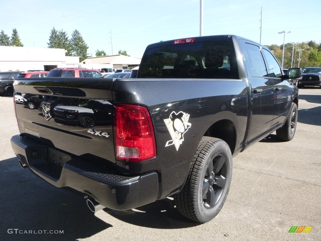 2018 1500 Express Crew Cab 4x4 - Brilliant Black Crystal Pearl / Black/Diesel Gray photo #5