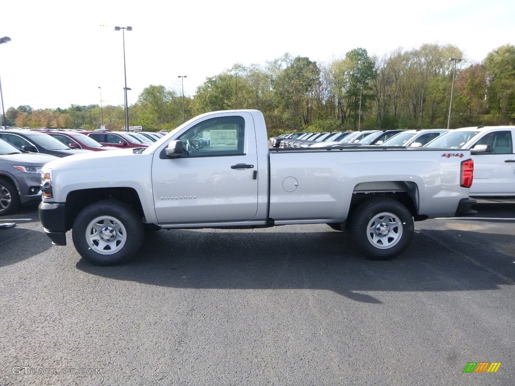 2018 Silverado 1500 WT Regular Cab 4x4 - Silver Ice Metallic / Dark Ash/Jet Black photo #2