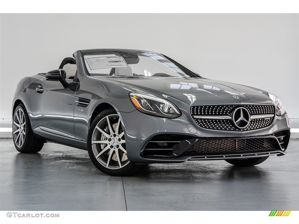 Selenite Grey Metallic 2018 Mercedes-Benz SLC 43 AMG Roadster Exterior Photo #123393505