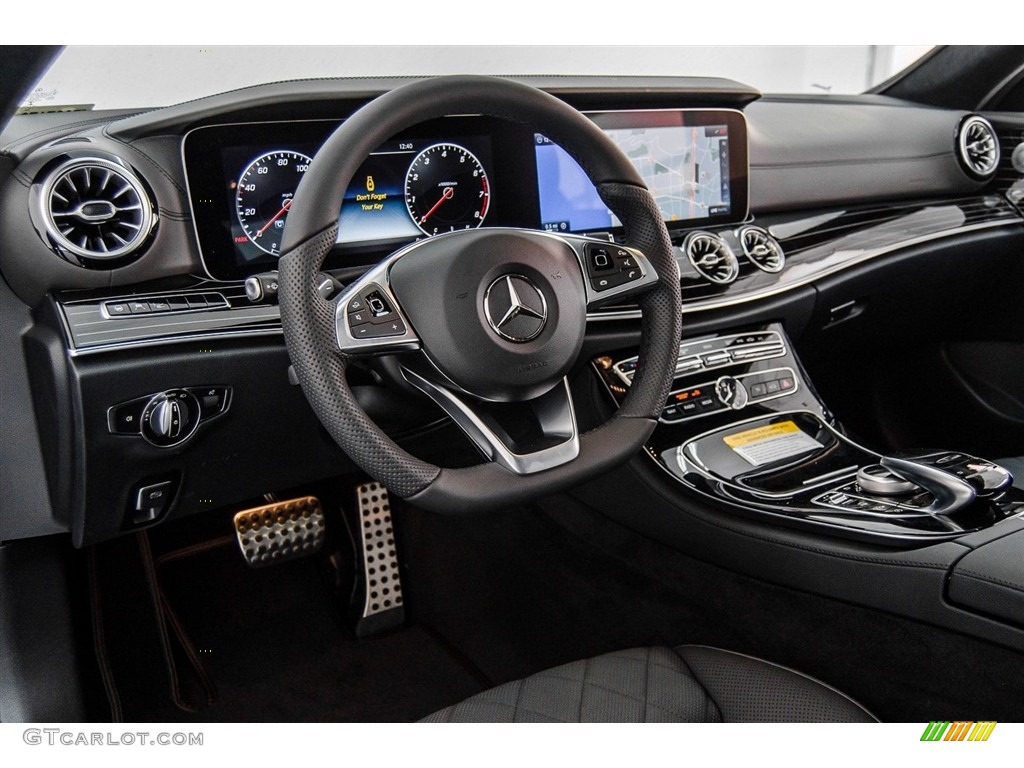 2018 Mercedes-Benz E 400 Coupe designo Black/Titanium Grey Dashboard Photo #123393952