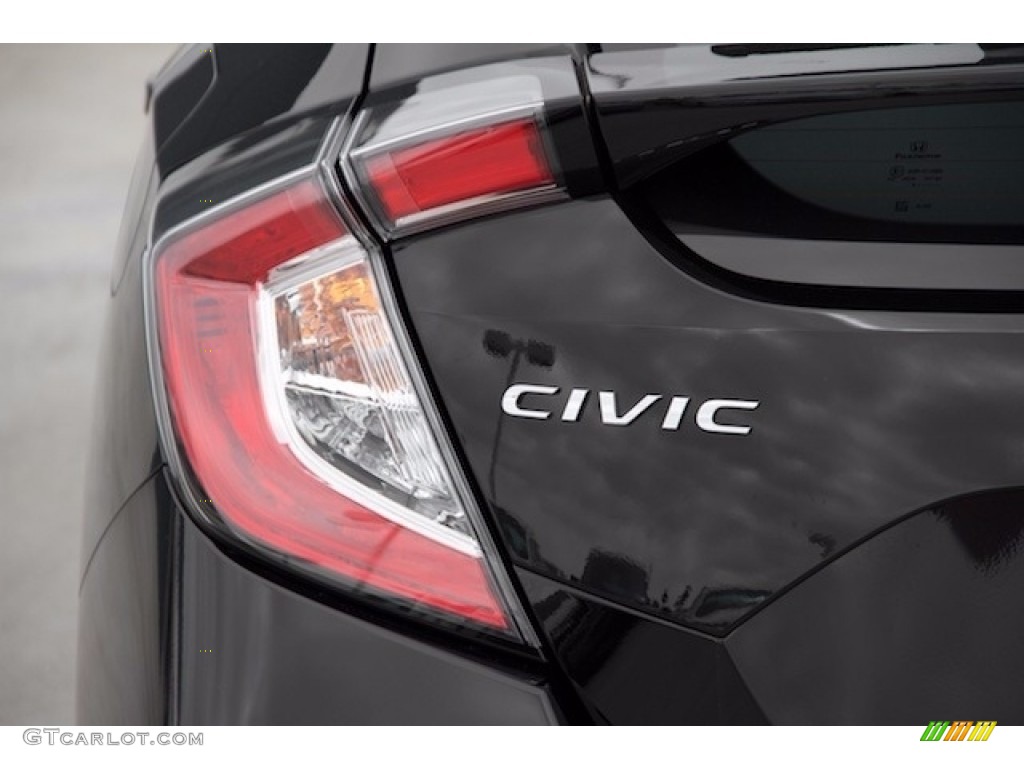 2018 Civic EX Hatchback - Crystal Black Pearl / Black photo #3