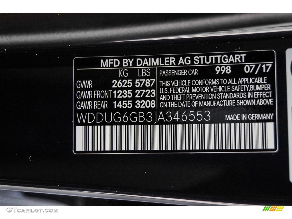 2018 S Color Code 998 for Anthracite Blue Metallic Photo #123395377