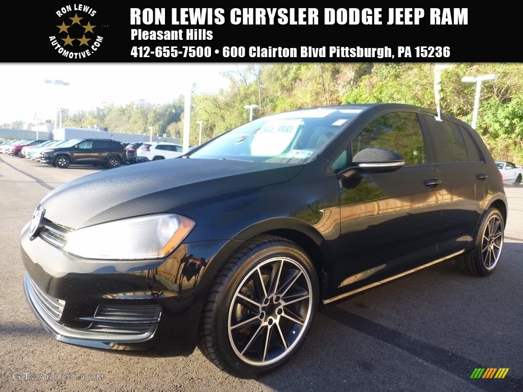 2017 Golf 4 Door 1.8T Wolfsburg - Black / Beige photo #1