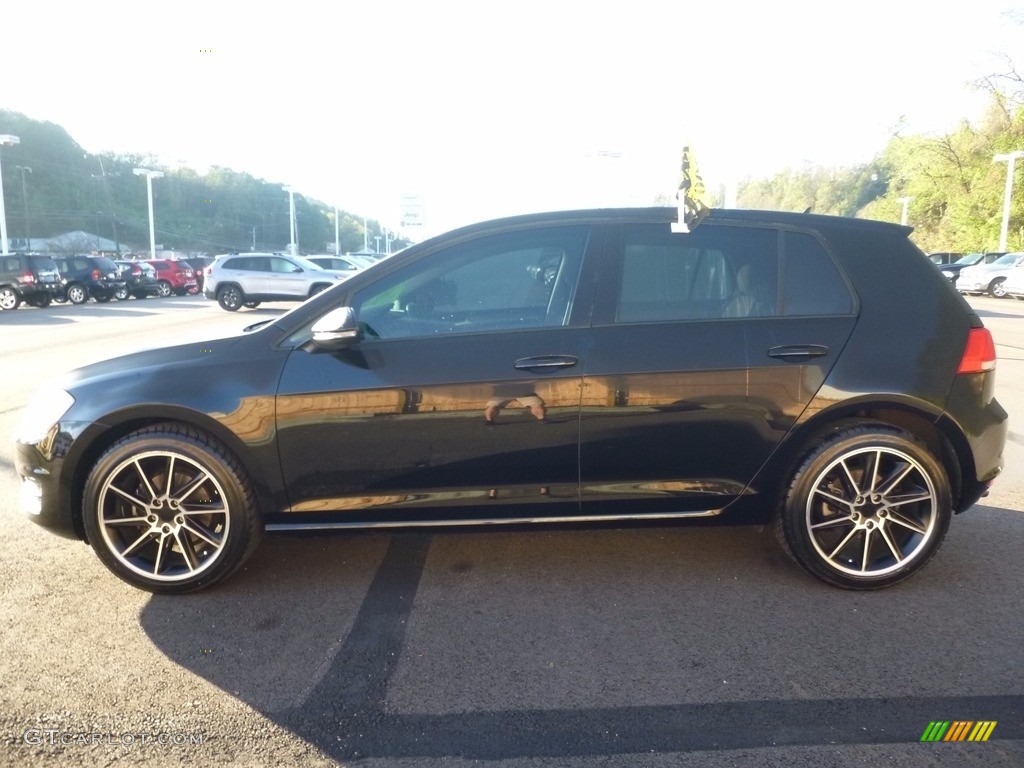 2017 Golf 4 Door 1.8T Wolfsburg - Black / Beige photo #2