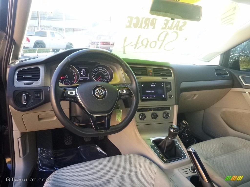 2017 Golf 4 Door 1.8T Wolfsburg - Black / Beige photo #13
