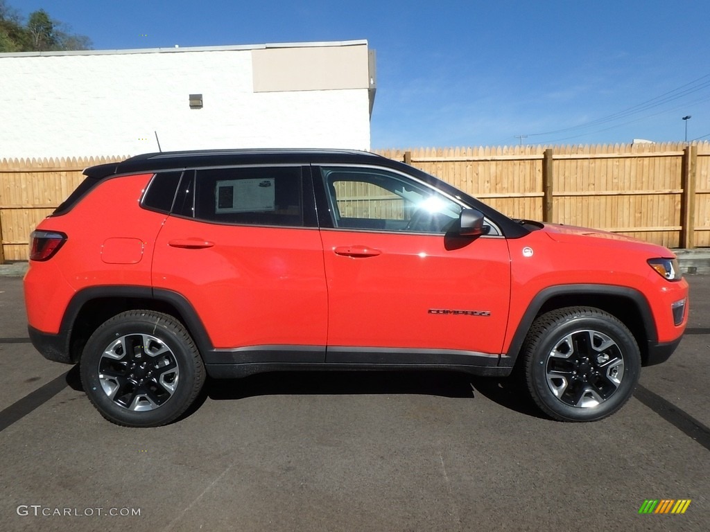 2018 Compass Trailhawk 4x4 - Spitfire Orange / Black/Ruby Red photo #6