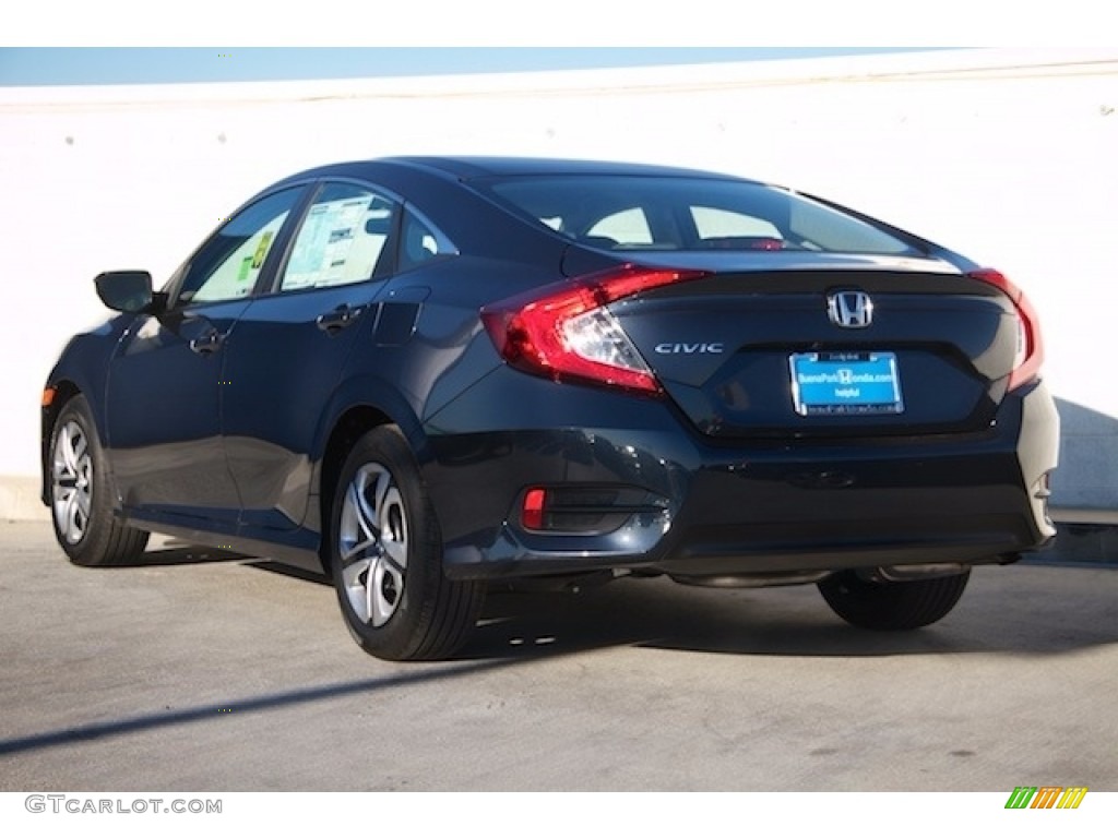 2017 Civic LX Sedan - Cosmic Blue Metallic / Gray photo #2