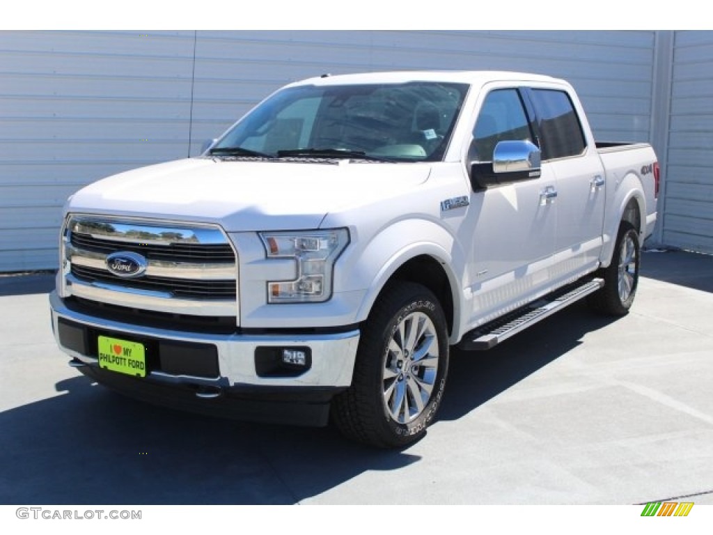 2017 F150 Lariat SuperCrew 4X4 - Oxford White / Black photo #3