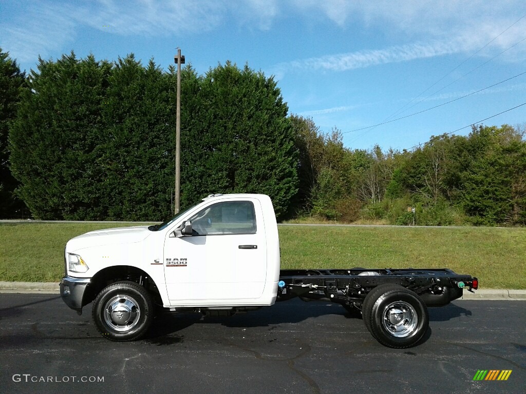 Bright White 2018 Ram 3500 Tradesman Regular Cab 4x4 Chassis Exterior Photo #123404617