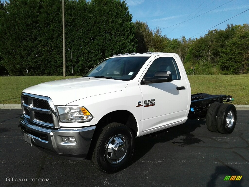 Bright White 2018 Ram 3500 Tradesman Regular Cab 4x4 Chassis Exterior Photo #123404695