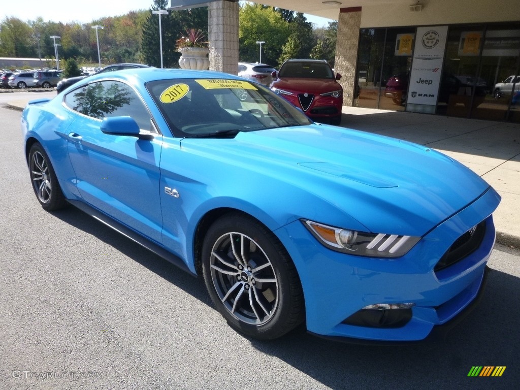 Grabber Blue 2017 Ford Mustang GT Coupe Exterior Photo #123409327