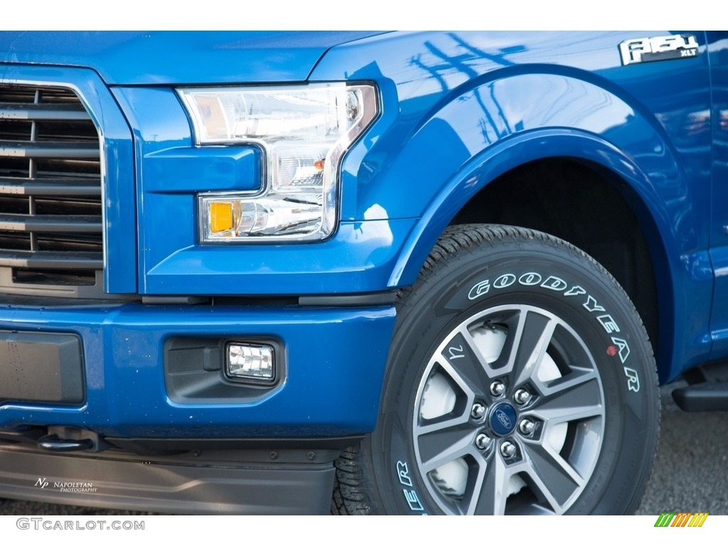 2017 F150 XLT SuperCab 4x4 - Lightning Blue / Black photo #2