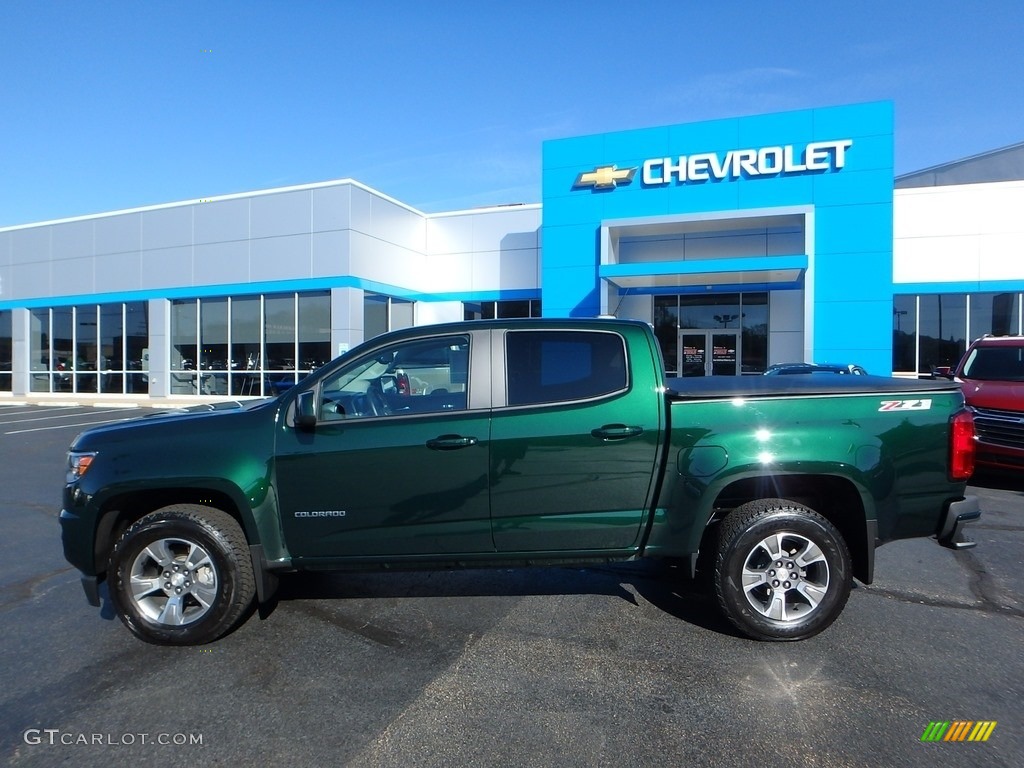 2016 Colorado Z71 Crew Cab 4x4 - Rainforest Green Metallic / Jet Black photo #3