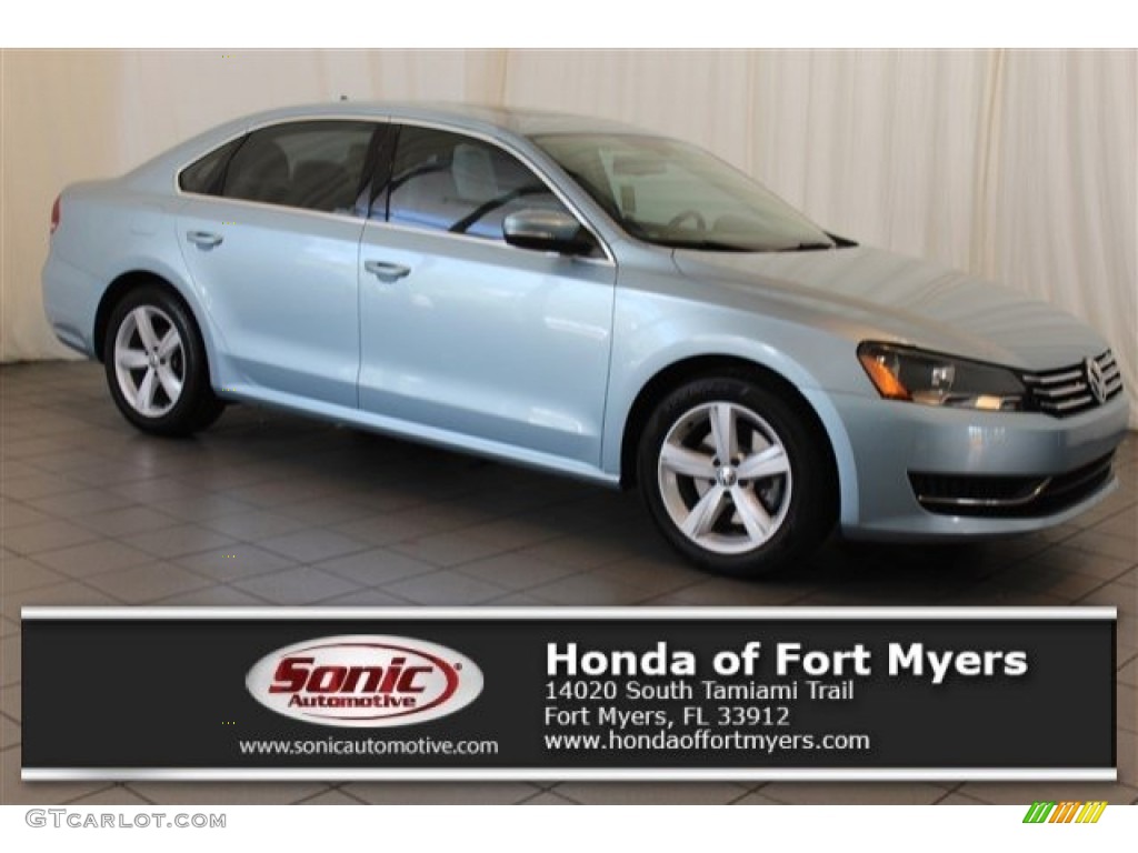 2013 Passat 2.5L SE - Glacier Blue Metallic / Cornsilk Beige photo #1