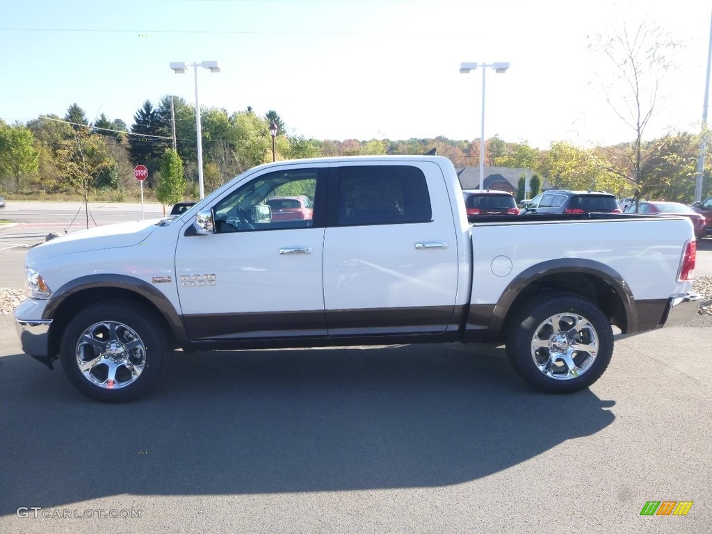 Bright White 2018 Ram 1500 Laramie Crew Cab 4x4 Exterior Photo #123418006