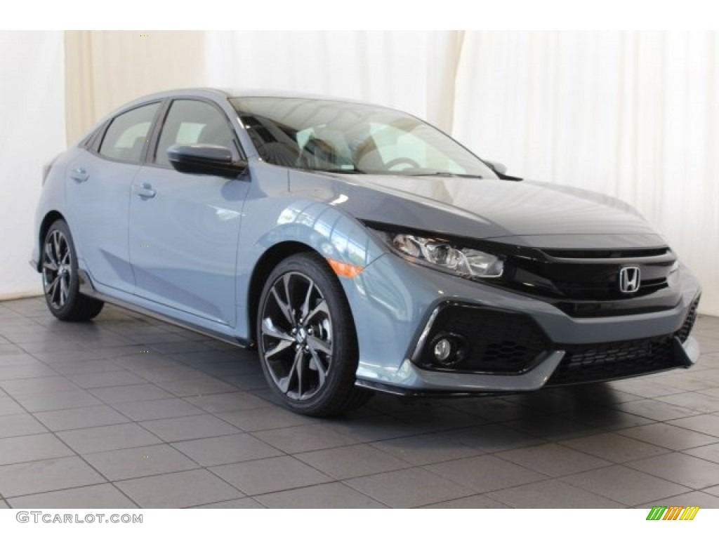 Sonic Gray Metallic 2018 Honda Civic Sport Hatchback Exterior Photo #123418192