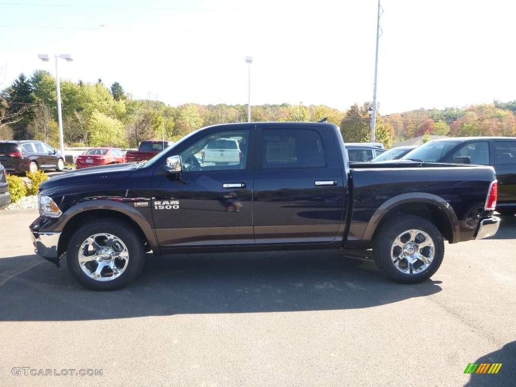 2018 1500 Laramie Crew Cab 4x4 - True Blue Pearl / Black photo #2