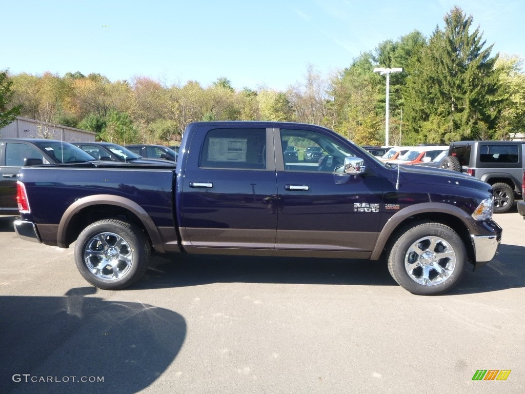 2018 1500 Laramie Crew Cab 4x4 - True Blue Pearl / Black photo #6