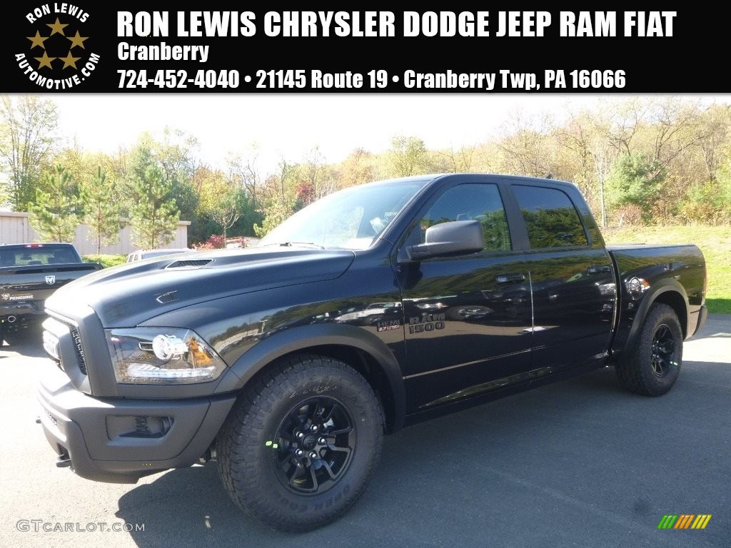 2018 1500 Rebel Crew Cab 4x4 - Brilliant Black Crystal Pearl / Black photo #1