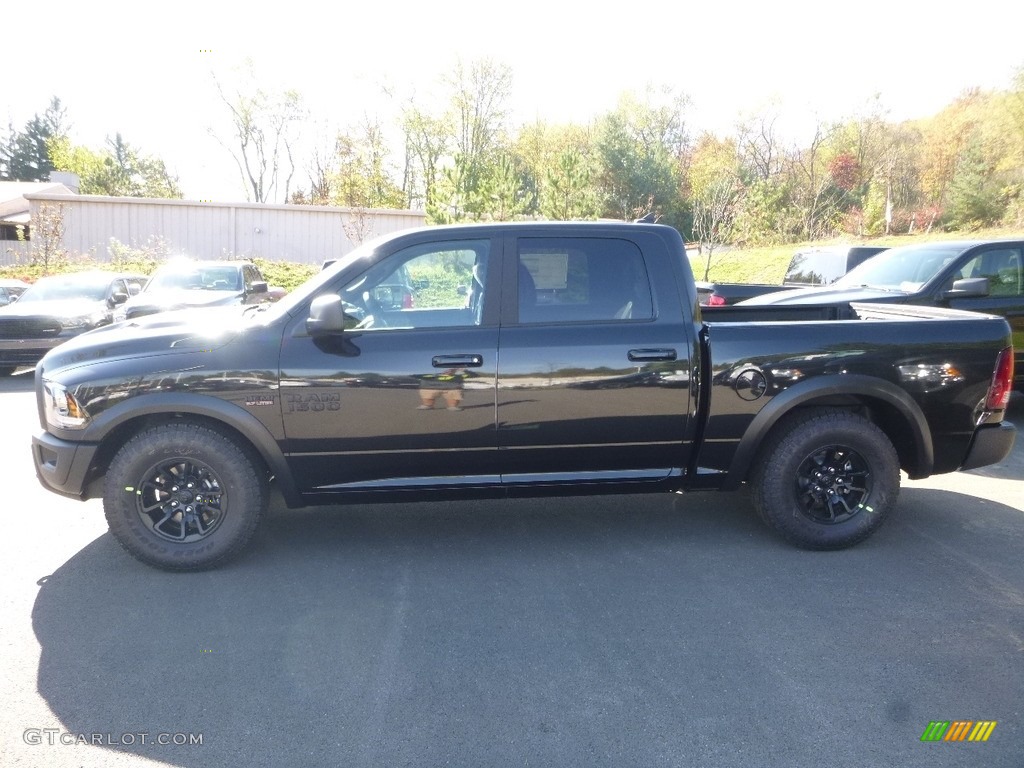2018 1500 Rebel Crew Cab 4x4 - Brilliant Black Crystal Pearl / Black photo #2