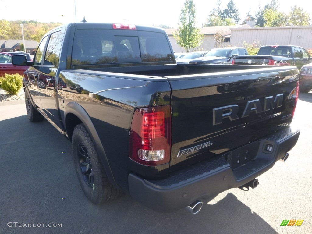 2018 1500 Rebel Crew Cab 4x4 - Brilliant Black Crystal Pearl / Black photo #3