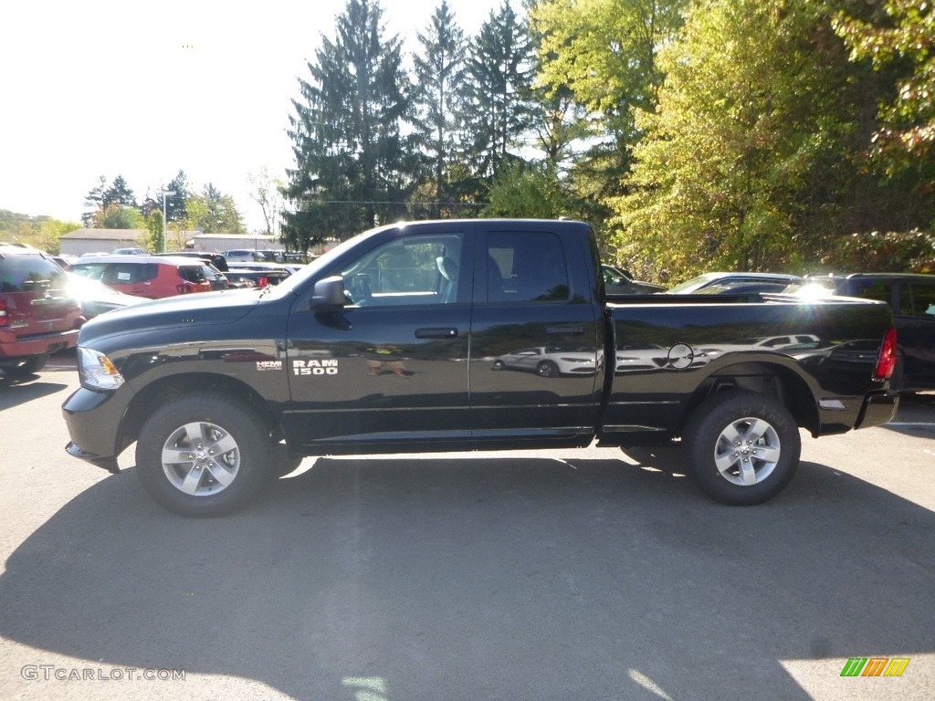 2018 1500 Express Quad Cab 4x4 - Brilliant Black Crystal Pearl / Black/Diesel Gray photo #2