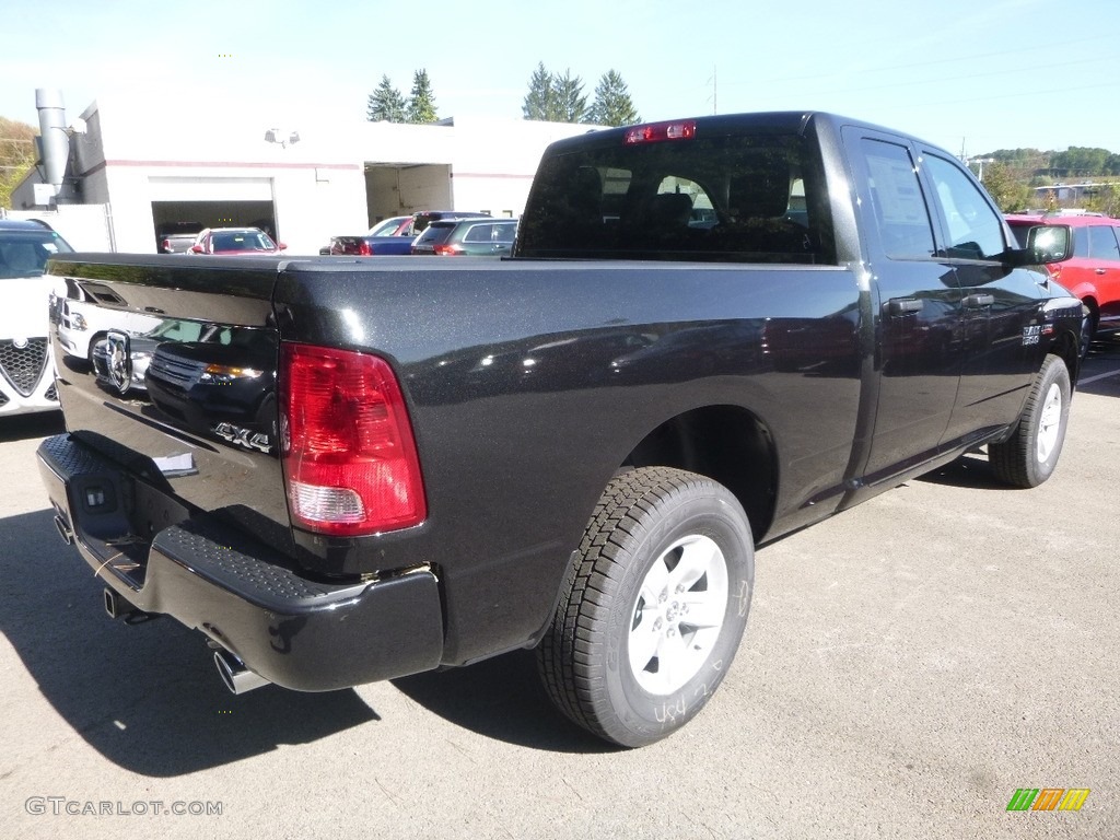 2018 1500 Express Quad Cab 4x4 - Brilliant Black Crystal Pearl / Black/Diesel Gray photo #5