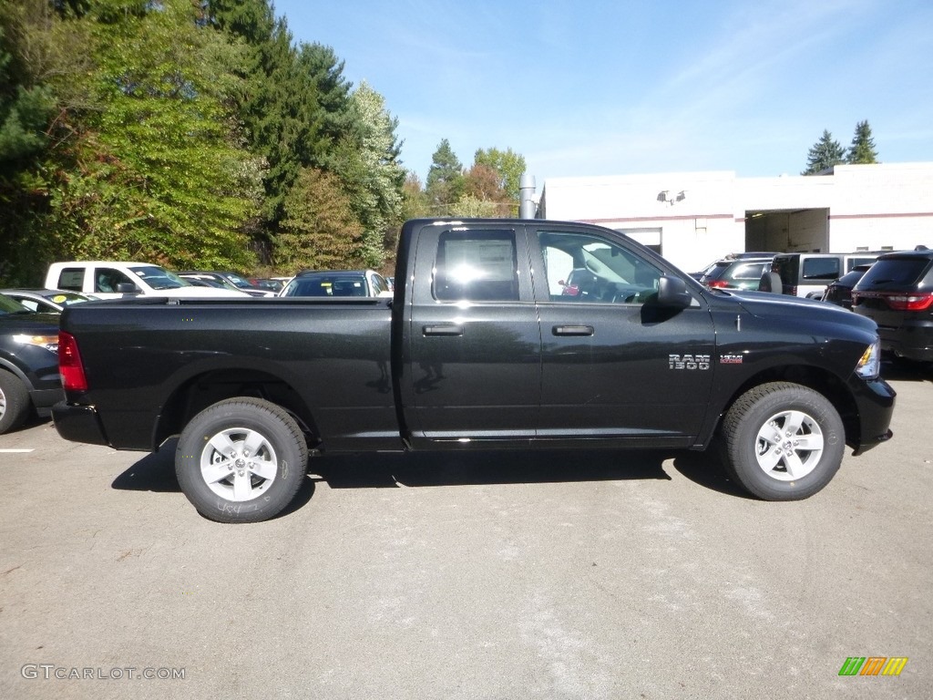 2018 1500 Express Quad Cab 4x4 - Brilliant Black Crystal Pearl / Black/Diesel Gray photo #6