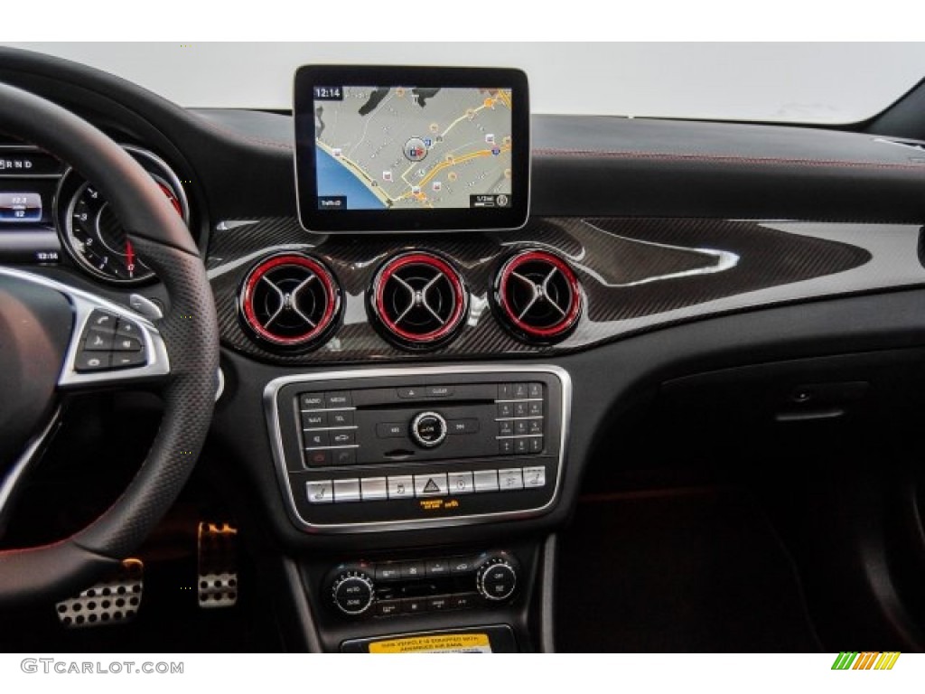 2018 Mercedes-Benz CLA AMG 45 Coupe Black/DINAMICA w/Red stitching Dashboard Photo #123423209