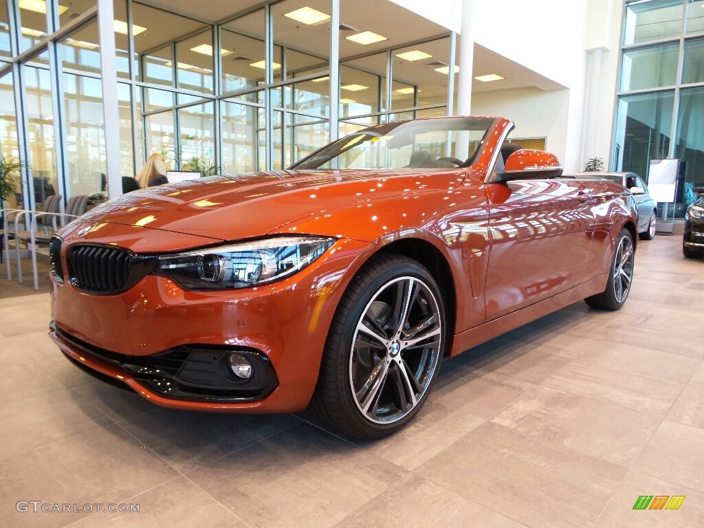Sunset Orange Metallic 2018 BMW 4 Series 430i xDrive Convertible Exterior Photo #123423359