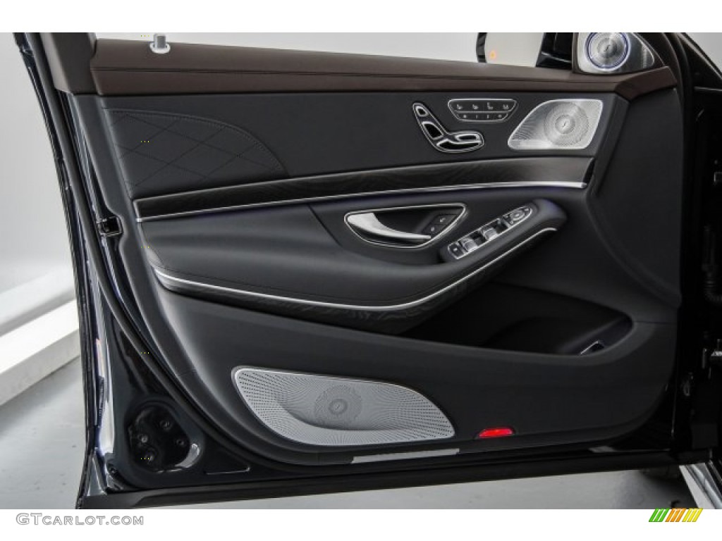 2018 Mercedes-Benz S AMG 63 4Matic Sedan Magma Grey/Espresso Brown Door Panel Photo #123425000
