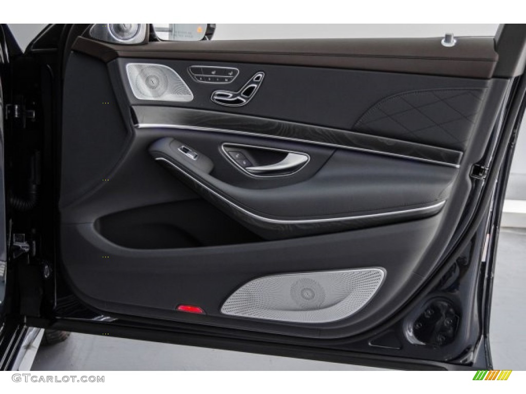 2018 Mercedes-Benz S AMG 63 4Matic Sedan Magma Grey/Espresso Brown Door Panel Photo #123425081