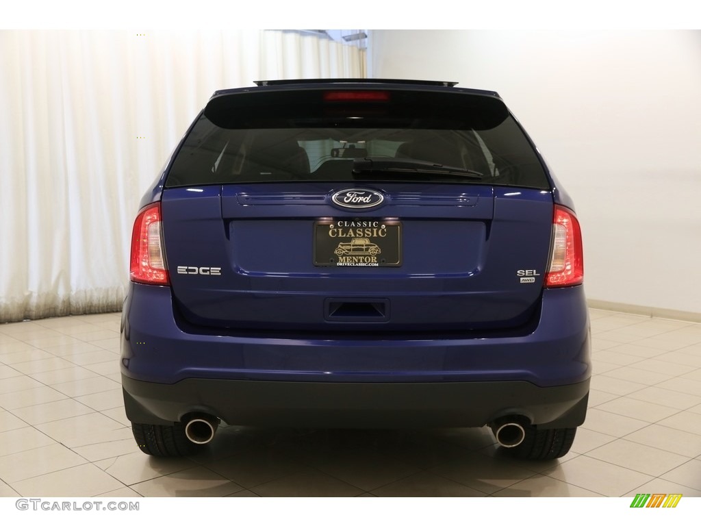 2013 Edge SEL AWD - Deep Impact Blue Metallic / Medium Light Stone photo #18