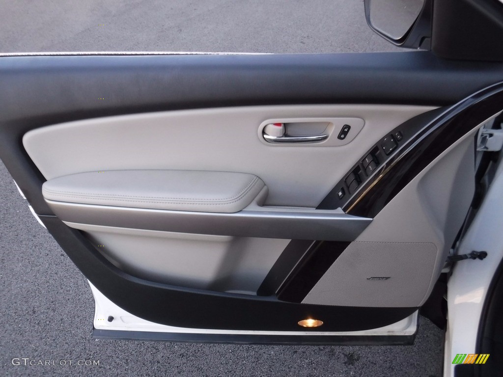 2011 CX-9 Grand Touring AWD - Crystal White Pearl Mica / Sand photo #14