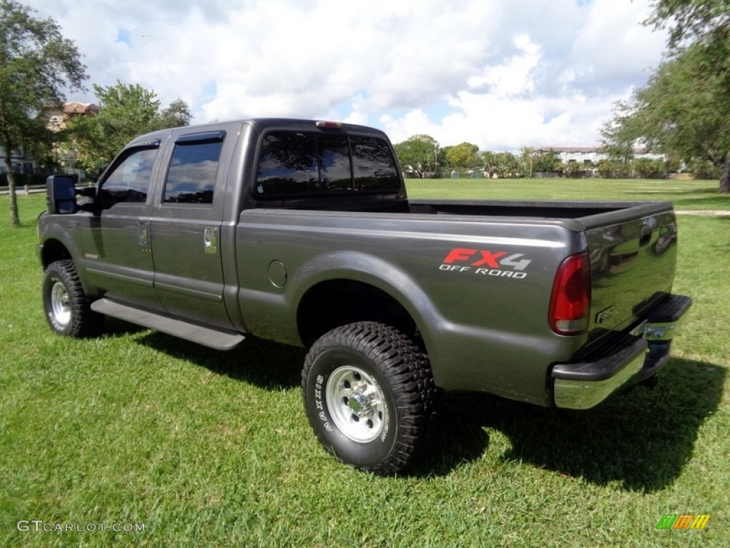 2003 F350 Super Duty Lariat Crew Cab 4x4 - Dark Shadow Grey Metallic / Medium Flint photo #5