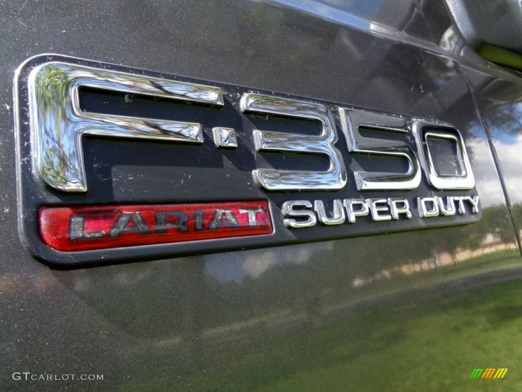 2003 F350 Super Duty Lariat Crew Cab 4x4 - Dark Shadow Grey Metallic / Medium Flint photo #6