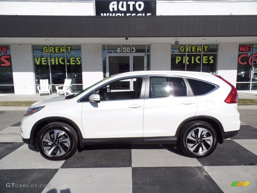 2016 CR-V Touring AWD - White Diamond Pearl / Beige photo #1