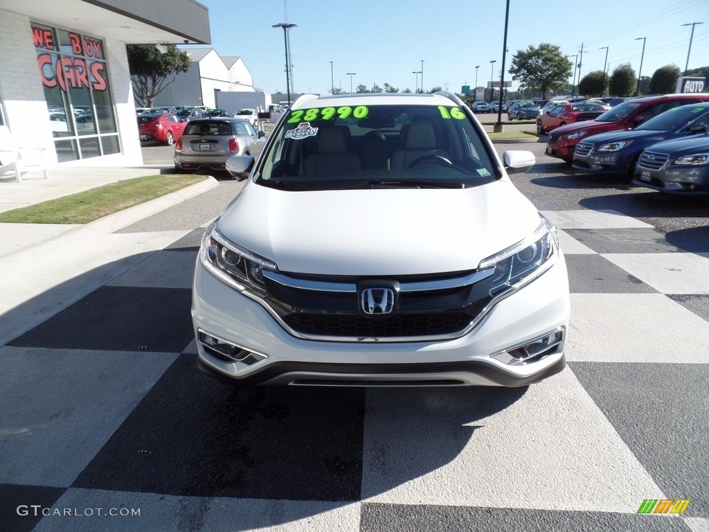 2016 CR-V Touring AWD - White Diamond Pearl / Beige photo #2