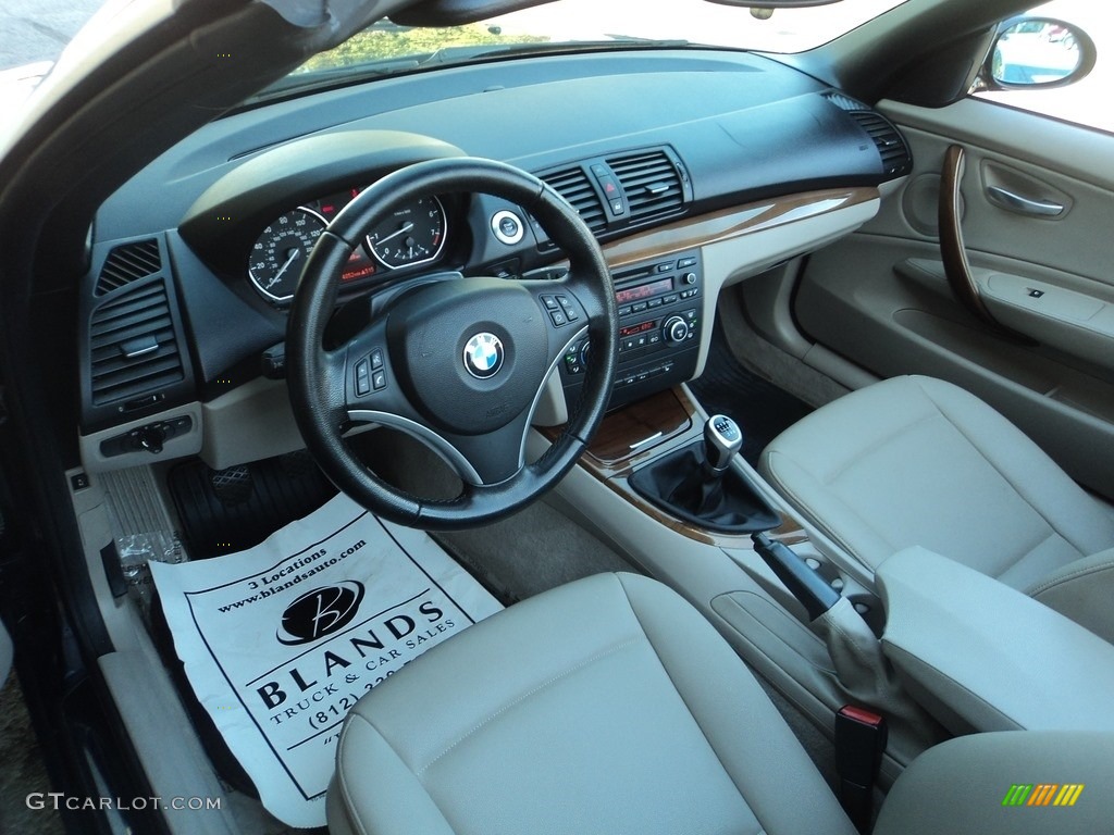 2008 1 Series 128i Convertible - Monaco Blue Metallic / Savanna Beige photo #20